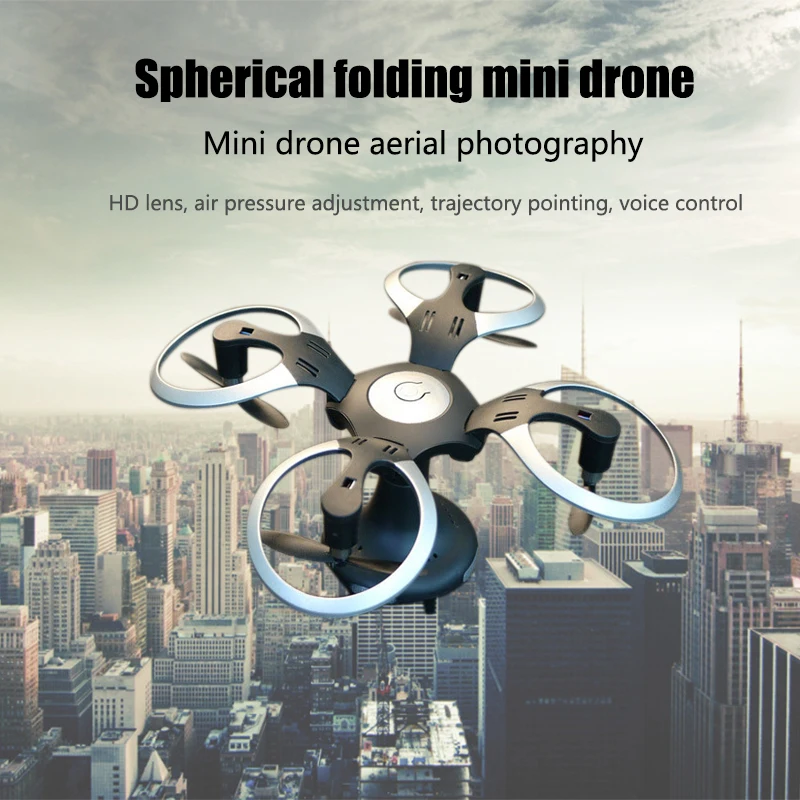 

Spherical Folding Mini Drone Aerial Photography Aircraft Toy Remote Control Aircraft Helicopter Four-axis Aircraft Model