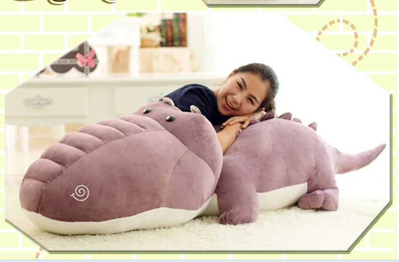 huge plush purple cartoon crocodile toy large stuffed crocodile doll gift about 160cm