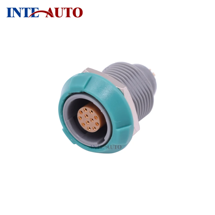 

Plastic push pull self-locking receptalce, round 1P series medical connector, 12 pins,PKG.M1.2GL.LG