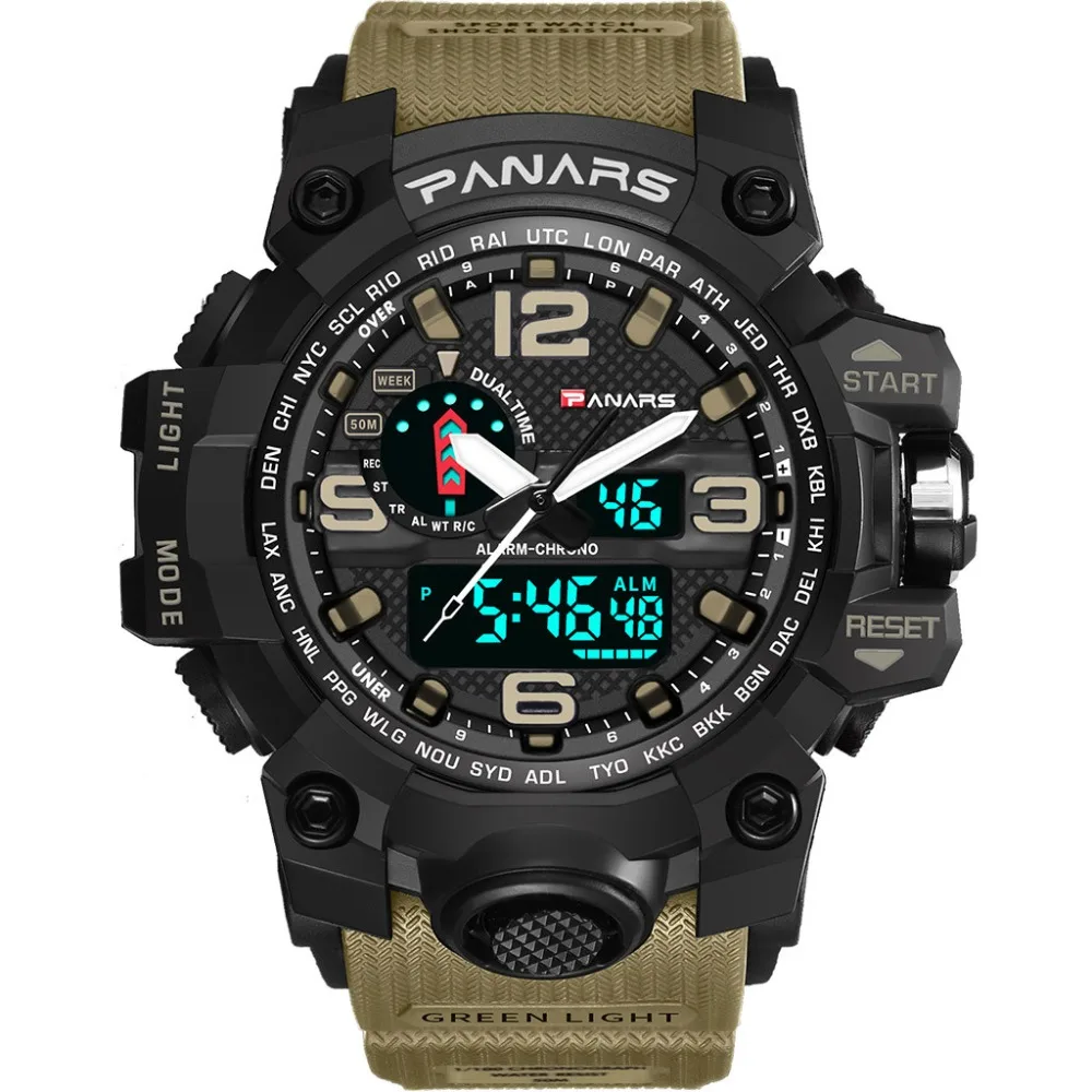 

Men Sport Digital Watches Two Place Multi Function Dual Display Pointer Luminous Sport Electronic Watch erkek kol saati Gift A40