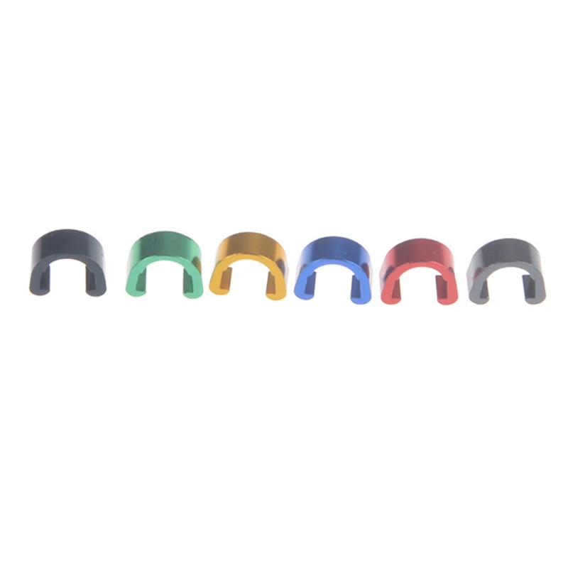

Wanyifa 10Pcs Bicycle Brake Cable Fixed Clamp Aluminum Alloy MTB Road Cycling Transmission Pipe C Type Tubing Clips 6 Color