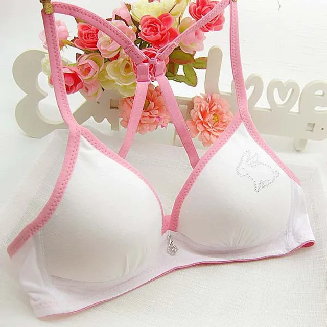 Fashion Bunny Training Bras For Girls Soft Teenage Underwear Wire Free