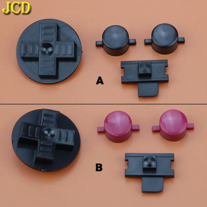 JCD 1 комплект, красный, черный набор кнопок, замена для Gameboy, Классический ГБ, клавиатуры для GBO DMG DIY для Gameboy A B, кнопки D-pad