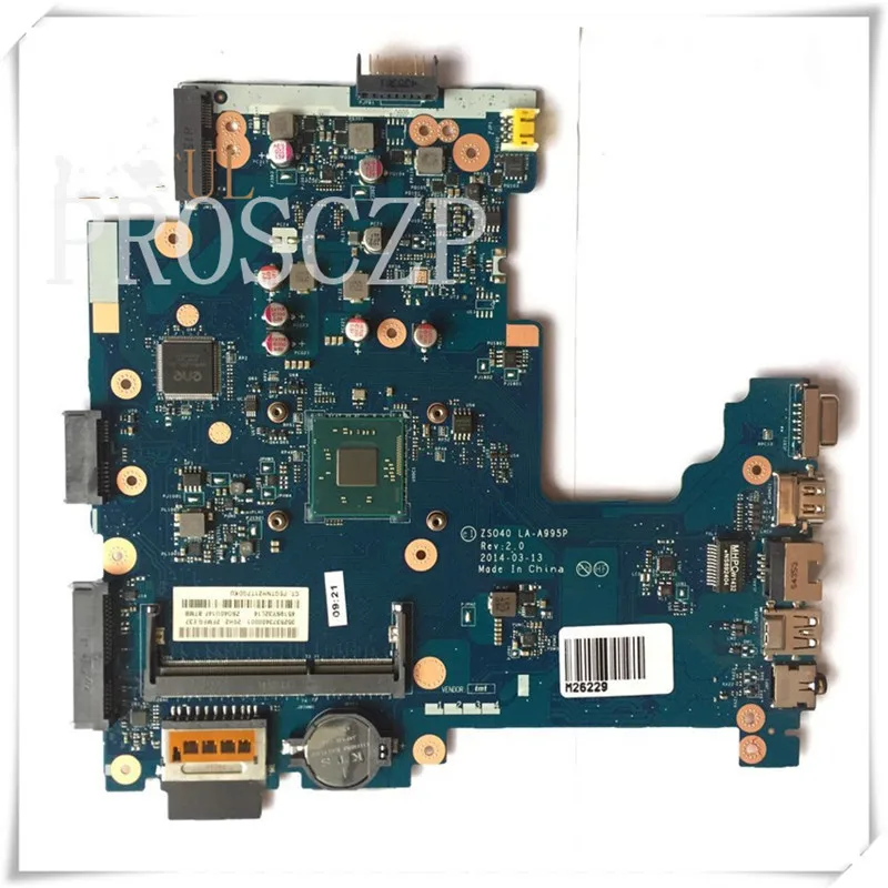 

Free shippingFor 788004-501 240 G3 14-R Notebook motherboard with SR1YJ N2840 CPU ZS040 LA-A995P DDR3 100% Tested+Free shipping