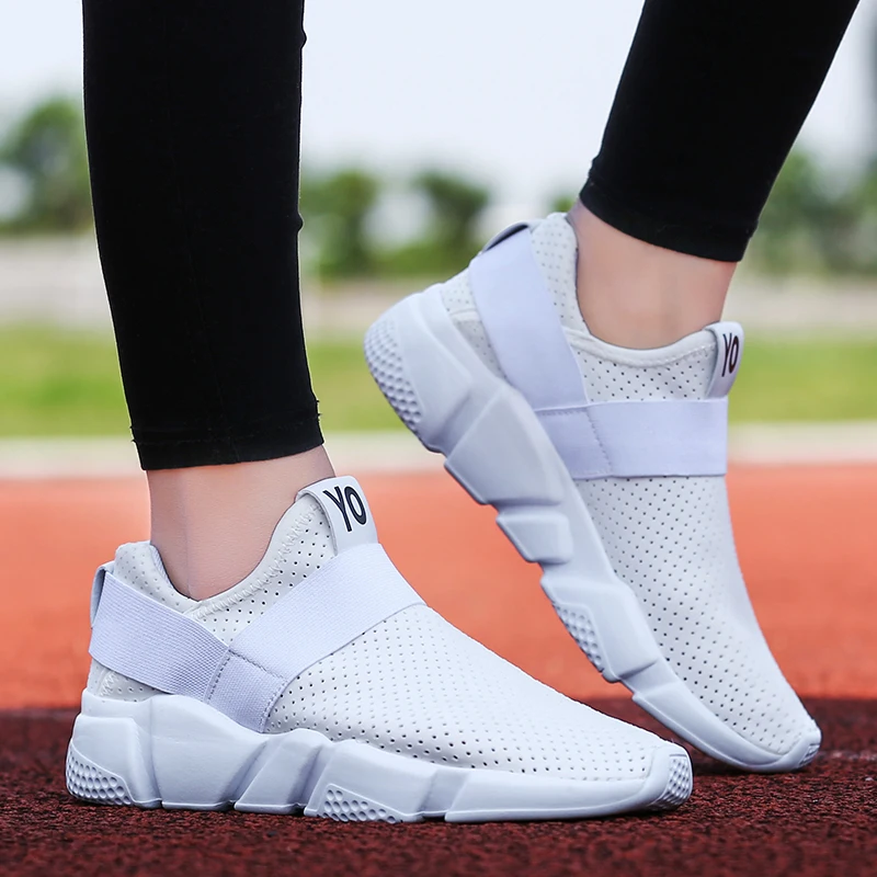 on slip on running shoes