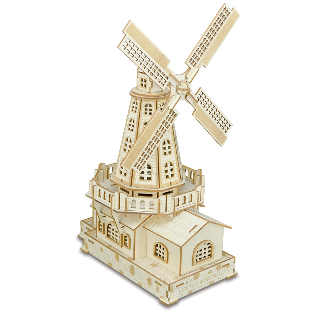 Высокоточный лазерный режущий пазл 3D Деревянный пазл модель строительные наборы-голландская ветряная мельница