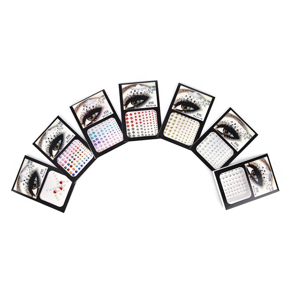 

1PC 3D DIY Sexy Crystal Jewel Eyes Face Temporary Tattoo Diamond Glitter Adornment Stickers Festival Party Makeup Tools