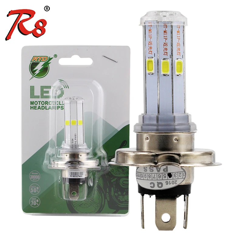 

RTD M11P H4 HS1 BA20D S2 Motorcycle LED Headlight 5W 700LM Bulb RGB Atmosphere Lamp Motorbike Scooters ATV Plug and Play DC 12V