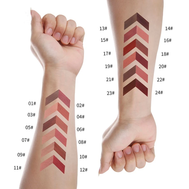 1PC Waterproof Lip Gloss Long-lasting Lip Gloss Pigment Dark Purple Black Red Velvet Matte Liquid Lipstick Lip Makeup