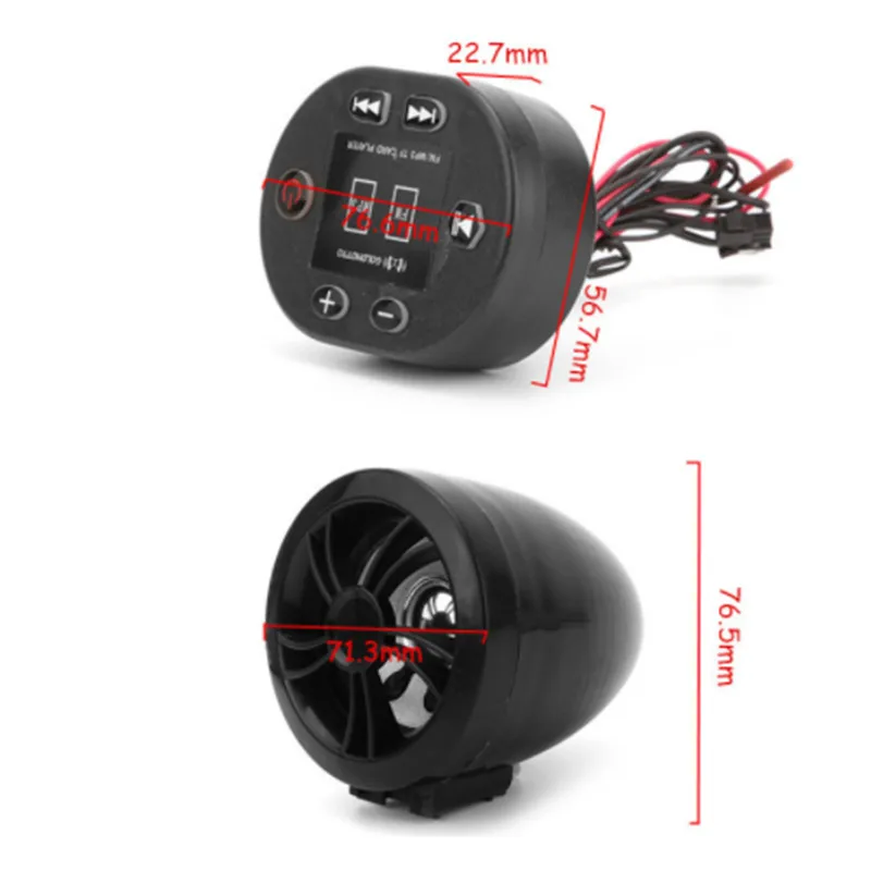 Водонепроницаемый Bluetooth MP3 плеер для мотоцикла 12 В FM радио музыкальная звуковая