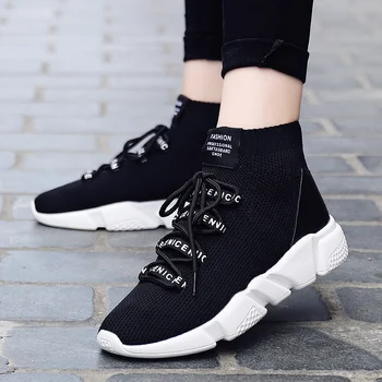 

Spring Autumn New Mesh Boots Breathable High Top Ankle Boots Fashion Waterproof Antiskid Sneakers Men Botas lace-up Soft Boots