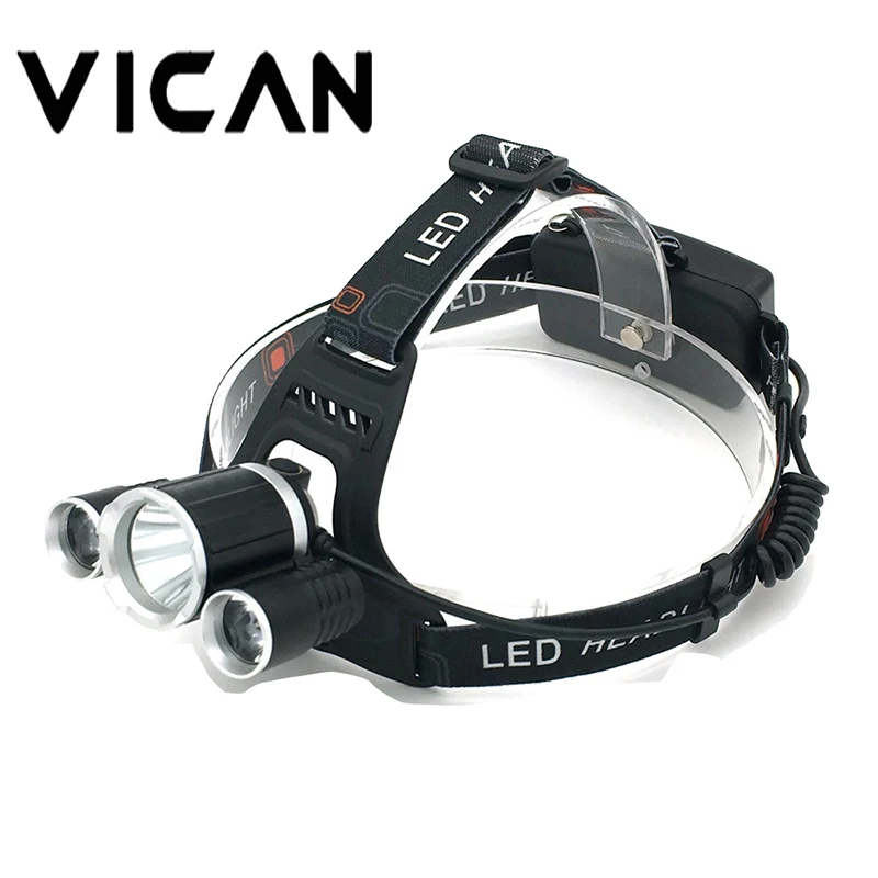 

USB Power Led Headlight Headlamp 10000 lumen 3*Cree xml t6 Rechargeable Head Lamp Torch 18650 Battery Hunting Fishing Light