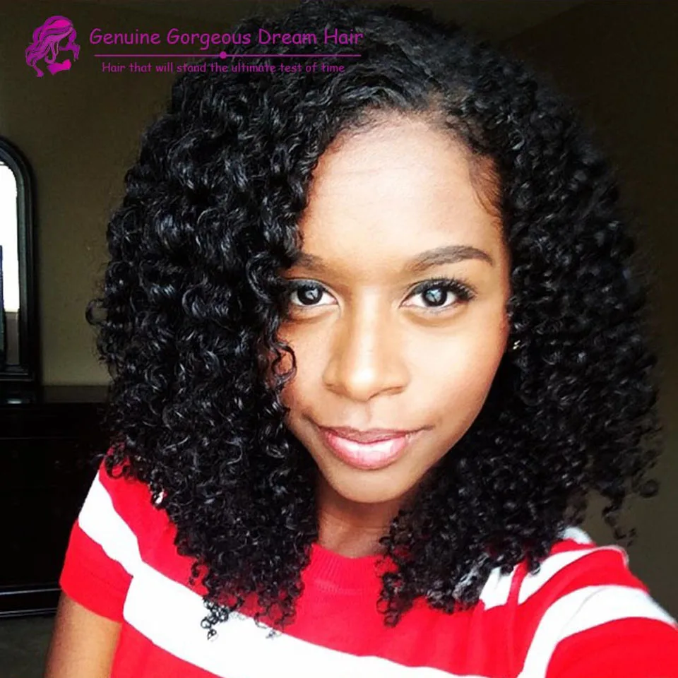 130 Glueless Full Lace Wig Virgin Mongolian Kinky Curly Hair Wig