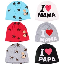Baby Hat 2018 Spring Star Mama Papa Hats For Girls Children Hospital Cotton Knitted Baby Caps