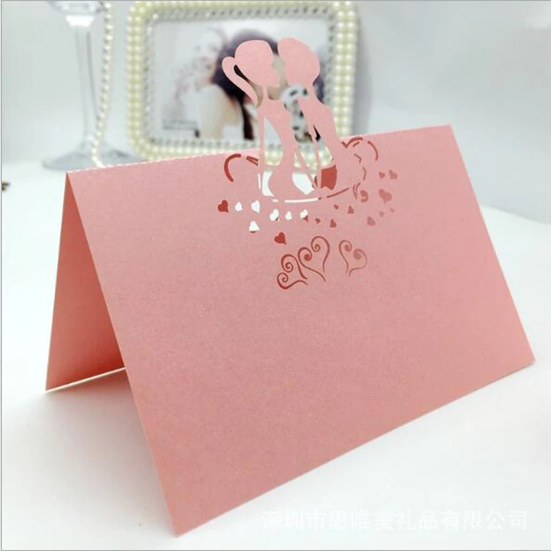 50pcs Kiss Laser Cut Table Name Place Cards Favor Table Name Message Setting Card Baby Shower Wedding Birthday Party Supplies (2)