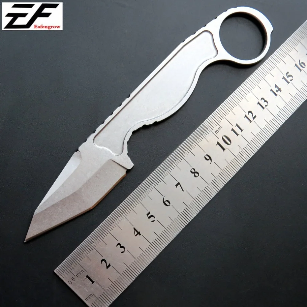 

Eafengrow C1101 Straight Knife stone-Wash Surface Blade ANT D2 steel tool Hunting Knife Outdoor Camping EDC knife