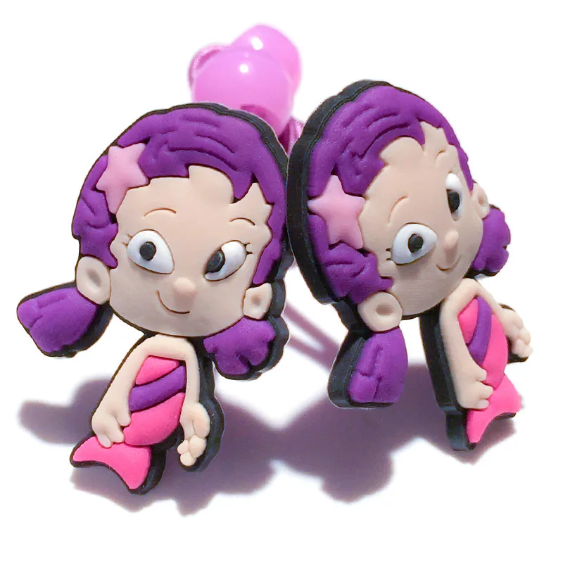 2 шт./пара Bubble Guppies для новорожденных девочек эластичный ободок для волос аксессуары для волос для женщин резиновые ободки мягкая ткань головные уборы заколки - Цвет: 3003-02