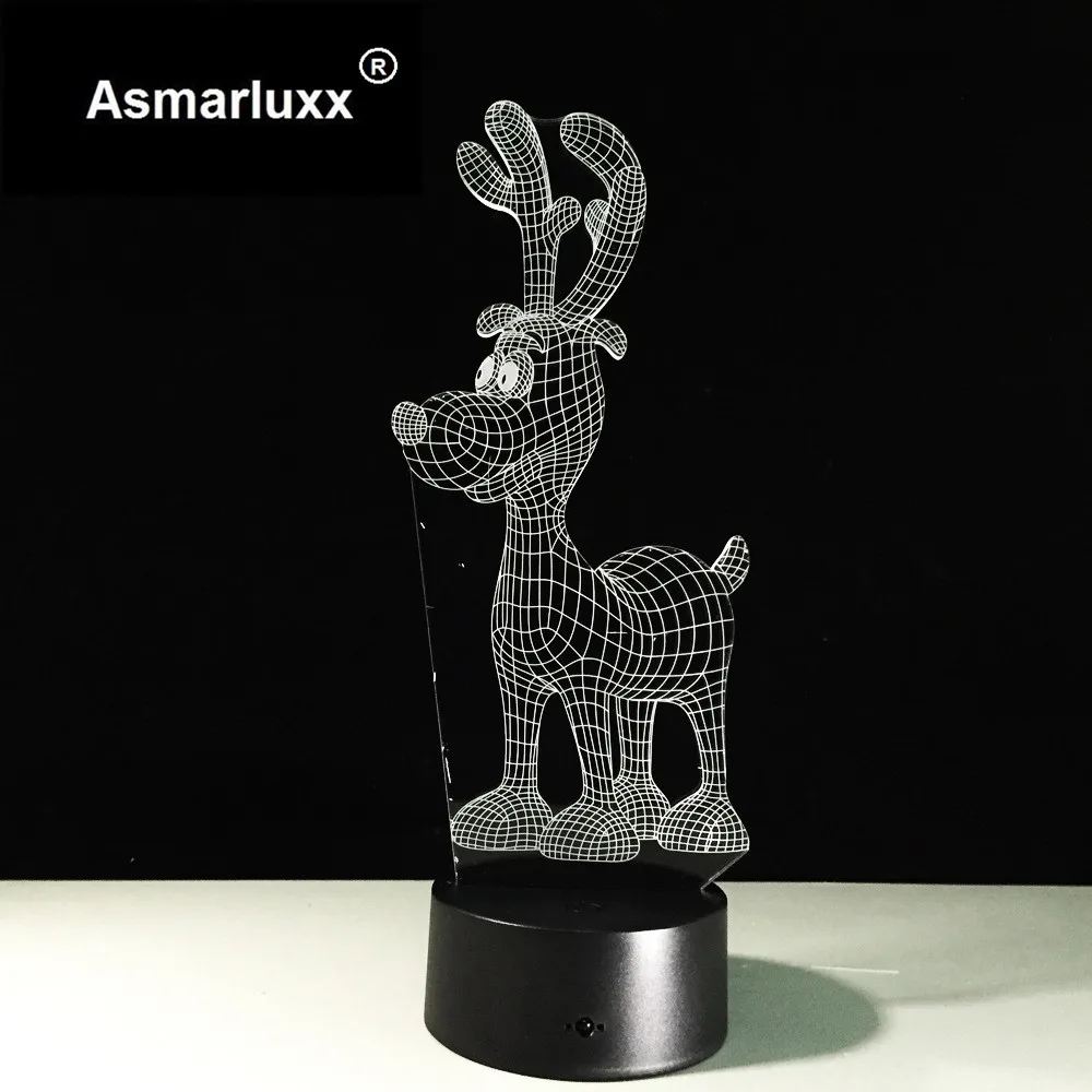 Asmarluxx deer 3d led lamp0001