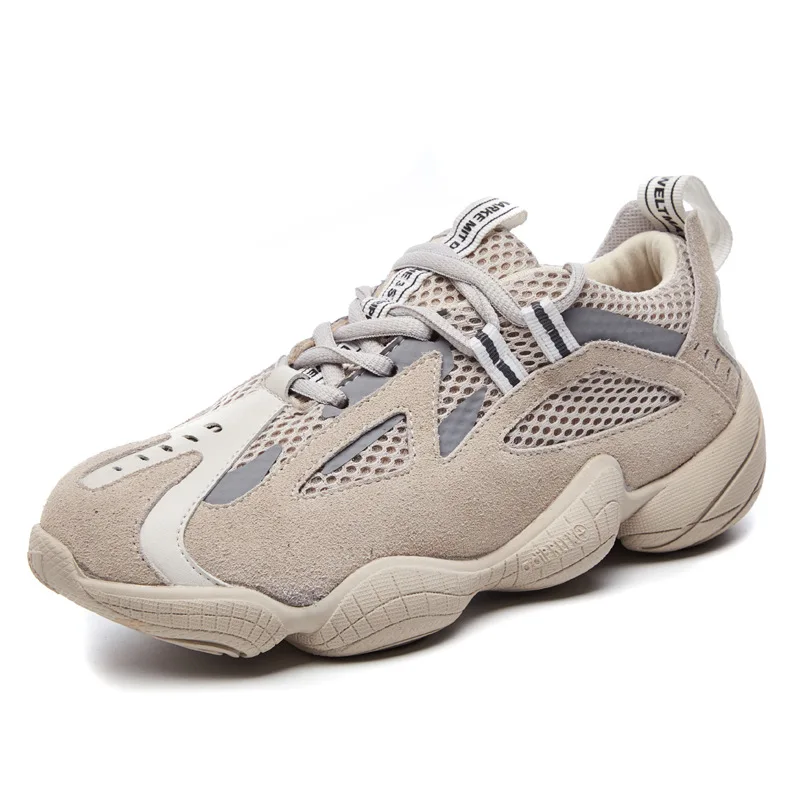 

2019 OUYILU Women Running Shoe Womens Sneakers Outdoor jogging Comfortably breathable Walking Shoes Genuine Leather Sneakers