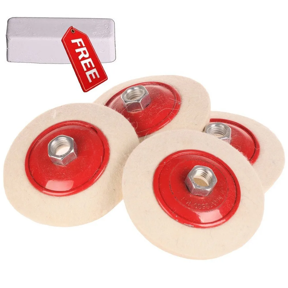 SPTA Car Boat Body Paintwork Polish Bevelled Felt Buffing Wheel Angle