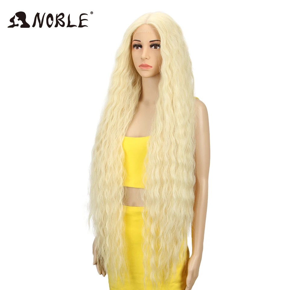 Online Mulia Rambut Sintetis Wig Renda Depan Sintetis Wig Panjang Keriting Ombre Berambut Pirang Teguran 42 Inci 613 Amerika Renda Sintetis Depan wig