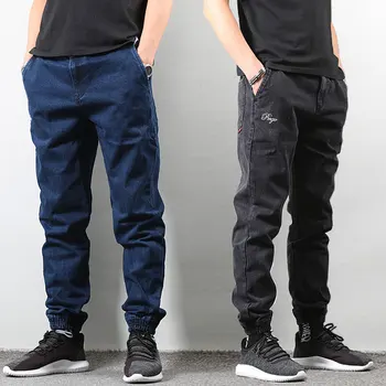 

Japanese Style Fashion Men Jeans Blue Black Slim Fit Classical Denim Joggers Pants hombre Fashion Streetwear Hip Hop Jeans Men