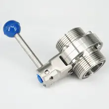 1-1/" 38 мм 304 из нержавеющей стали санитарный Т-тип фитинг соединение клапан-бабочка пивоваренный пивной молочный продукт