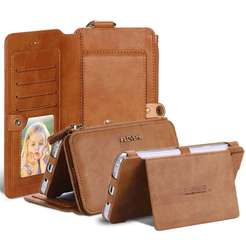 

FLOVEME Luxury Retro Wallet Phone Case Leather Multifunctional Handbag Bag Cover For Samsung Galaxy S10 S10Plus S10E KS0131