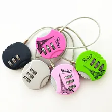 2 pcs/lot 3 Digit Padlock Mini Resettable Combination Travel Luggage Suitcase Code Lock Padlock Alloy Locks 3 digit compact padlock assorted color