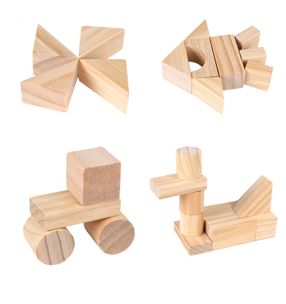 100 PcsLot Environmental Wooden Building Blocks Set Toys for Children Wooden Rainbow Educational Toy Montessori Stacking Cubes (12)