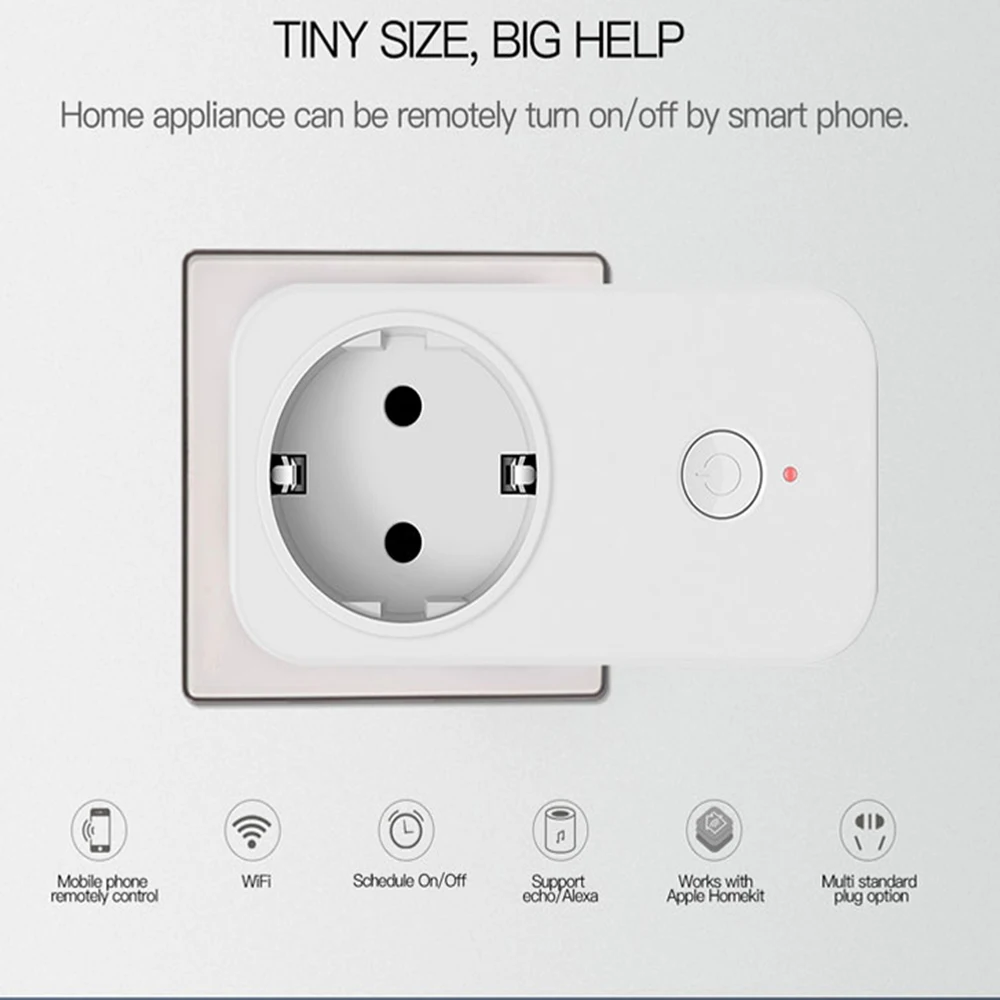 Смарт розетка Timethinker с поддержкой Wi Fi голосовым управлением и