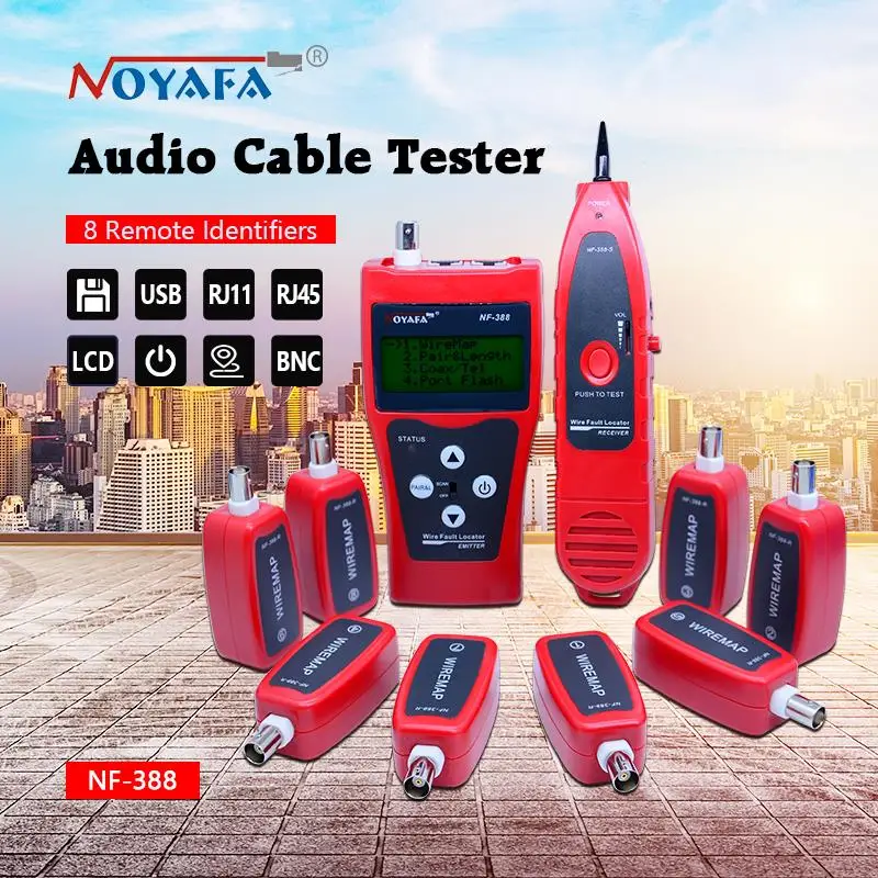 Network cable tester Cable tracker RJ45 cable tester NF 388 English version Audio Cable Tester