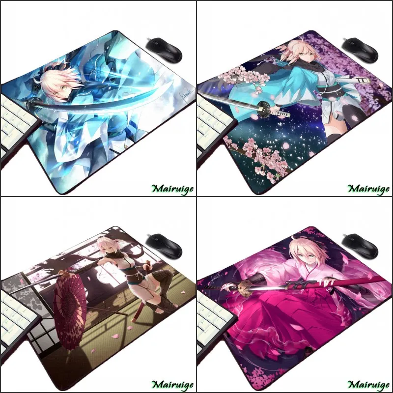 Mairuige Beautiful Anime Kimono Girls KOHA-ACE EX Comic Fate Series Animation Mousepad Cool Diy Pc Gaming Mouse Mat for Keyboard