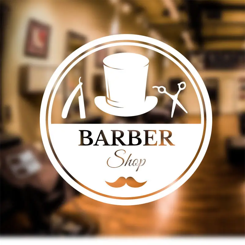 Man Barber Shop Sticker Name Chop Bread Decal Haircut Shavers Posters