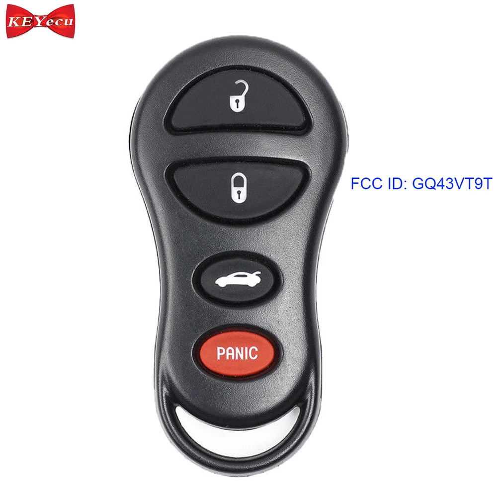 

KEYECU for Chrysler Concorde Neon Dodge Interpid Plymouth Remote Control Car Key Fob 4 Button GQ43VT9T