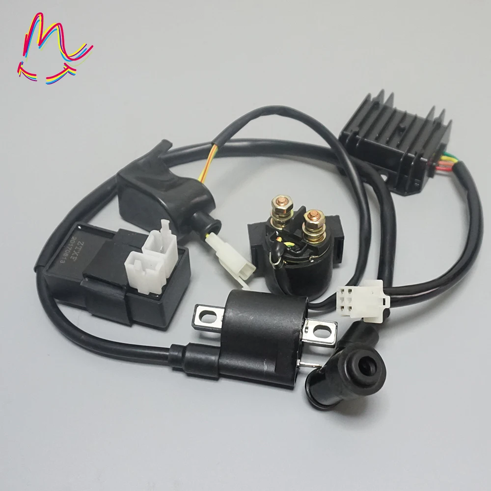 Ignition Coil 6 Pins CDI 5 Wires Voltage Regulator Rectifier Relay 150 200 250cc Chinese ATV