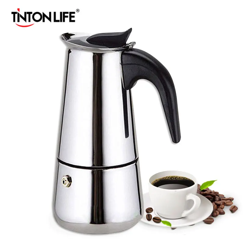 TINTON LIFE Stainless Steel Moka Espresso Latte Percolator Stove Top Coffee Maker Potin Coffee