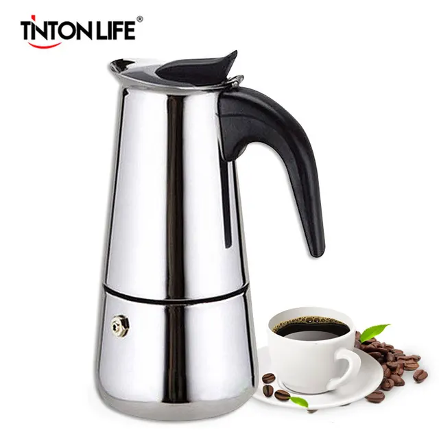 Tinton Life Stainless Steel Moka Espresso Latte Percolator Stove Tinton Life Stainless Steel Moka Espresso Latte Percolator Stove Top Coffee Maker Pot