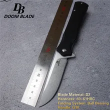 8," 60-61HRC ножи G10 Ручка D2 лезвие шарикоподшипник складной нож Походный охотничий Карманный открытый инструмент EDC кухонный нож s
