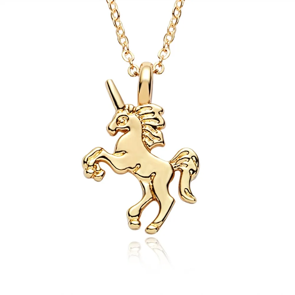 Ожерелье для девочек Дети Эмаль мультфильм лошадь ювелирные изделия Аксессуары для женщин Подвеска с фигуркой животного Вечерние