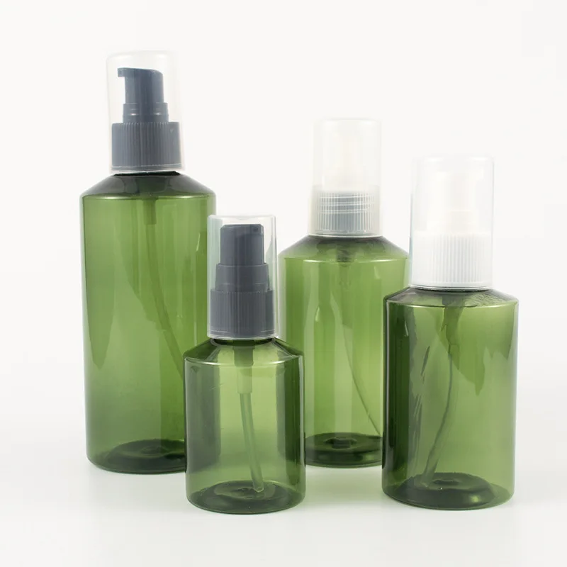 

2pcs 50ml/100ml/150ml/200ml dark green shoulder bottle cosmetic Sub-bottle Lotion bottle Portable travel wholesale BQ166