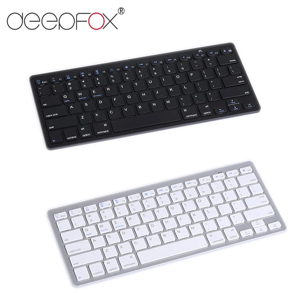

Deepfox Russian English Wireless Bluetooth 3.0 keyboard For Tablet Laptop Smartphone Support iOS Windows Android System