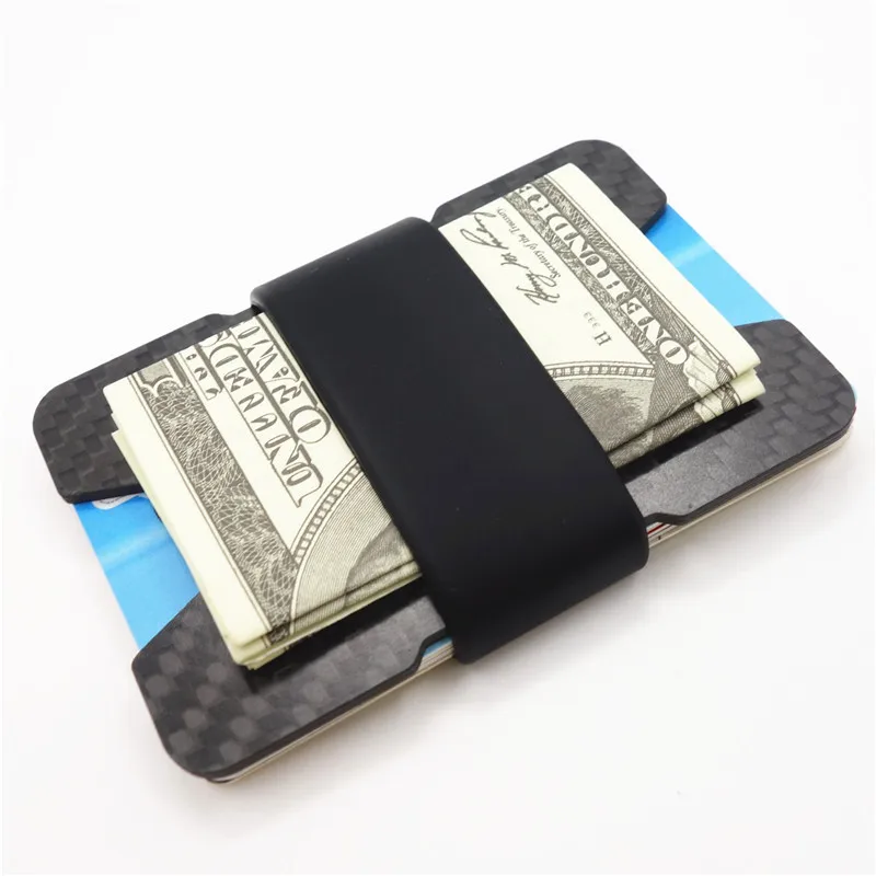 

Artmi Men's Card Holder RFID Blocking Minimalist Wallet with 3 Cash Bands Front Pocket Wallet Slim Business Card Case