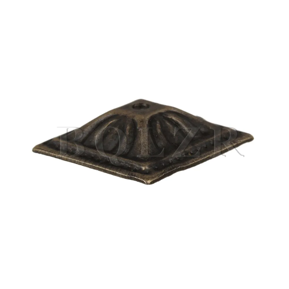 BQLZR 21x21mm Square Nailhead Bronze Iron Antique Upholstery Nails Tacks Studs Pins Furniture Decorative Pack of 100