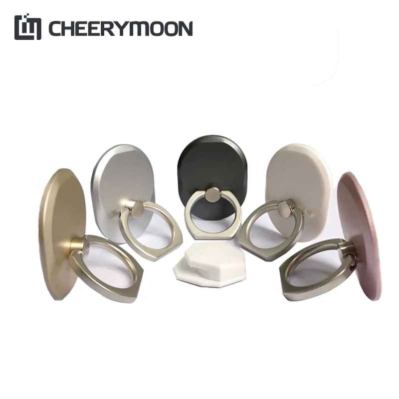 CHEERYMOON Q Series 6 Colors Holder Universal Mobile Phone Ring 3D IRE Metal Stand Finger Grip Stand  For IPhone Samsung Bracket