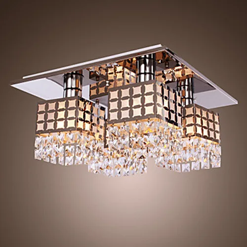 

Contemporary and contracted creative restaurant crystal droplight fashionable sitting room bedroom lamp LED to absorb dome light