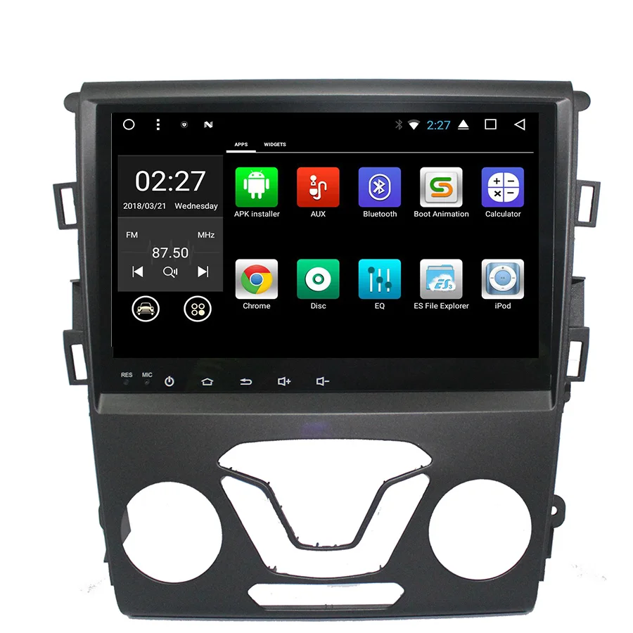 Top Asvegen Android 7.1 Quad Core Car Radio GPS Navigation Stereo Headunit WIFI 4G Multimedia Vedio Player For  Ford Mondeo 2013 2