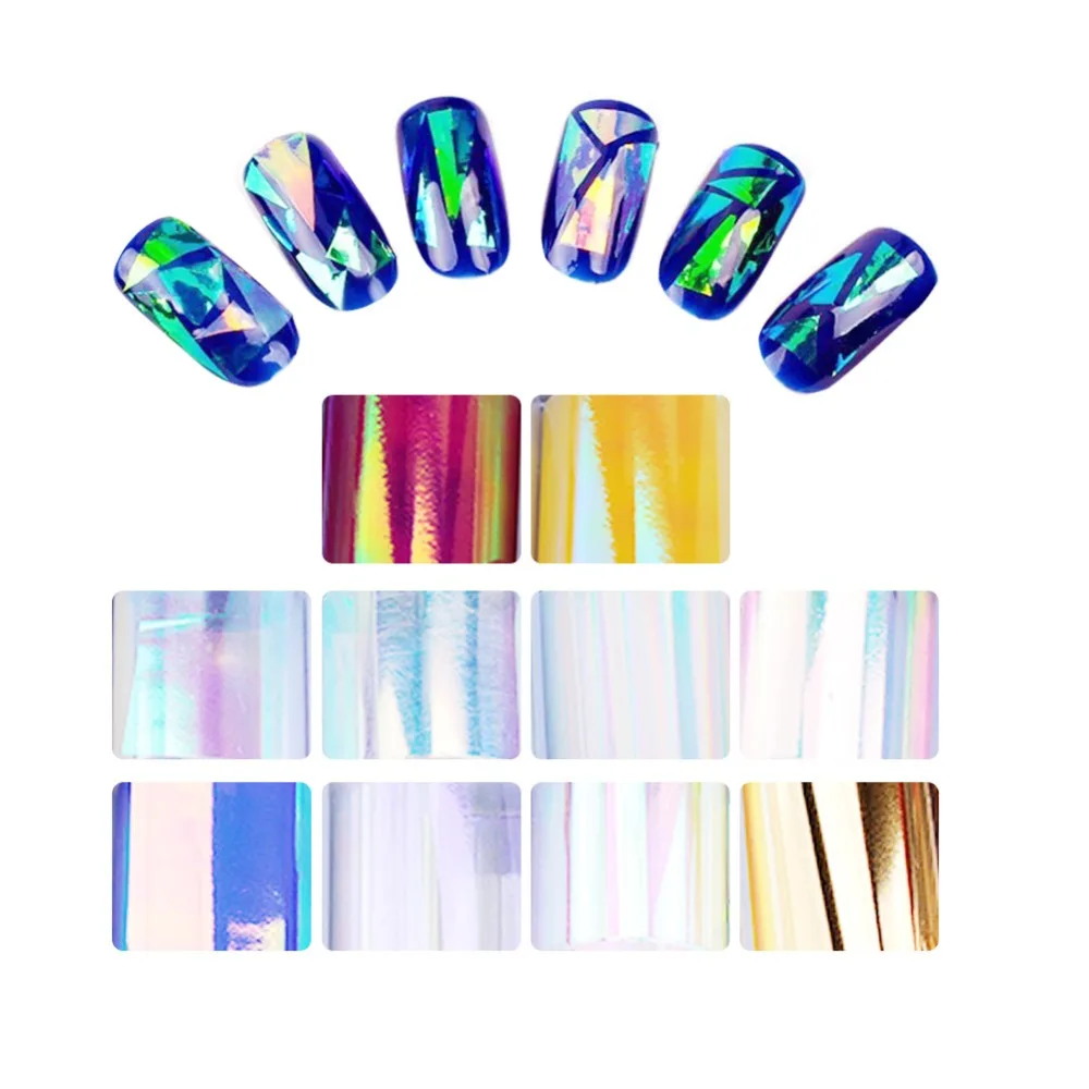 

1 Box Starry Sky Nail Foils Nail Art Transfer Stickers Decal Fashion Candy Broken Glass DIY Nail Tips Decorations Accessories