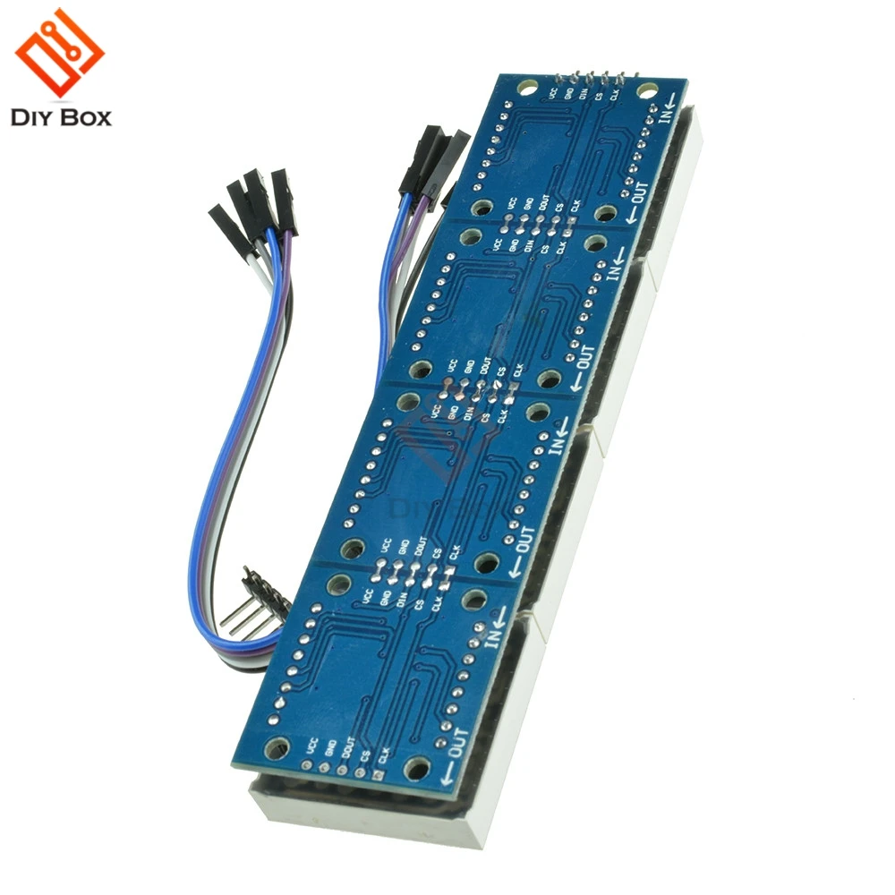 MAX7219 микроконтроллер 4 в 1 дисплей с 5P линии матричный модуль для Arduino