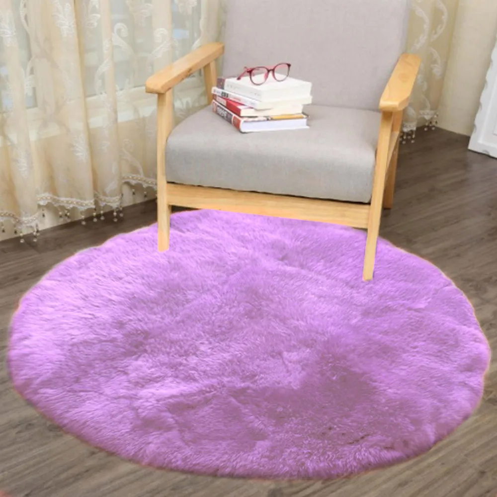

New Quality Purple Soft Artificial Sheepskin Rug Chair Cover Artificial Wool Warm Hairy Carpet Seat Drop Shipping Feb26